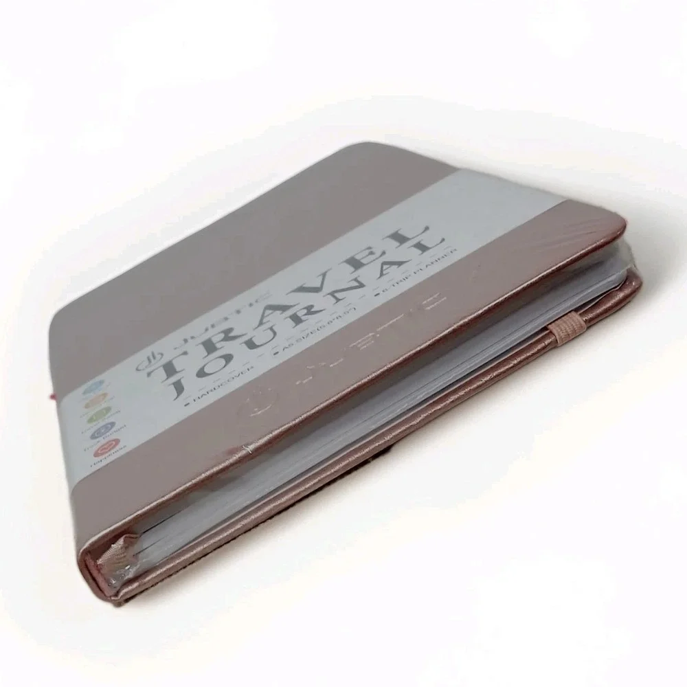 Travel Journal A5 Rose Gold‎ Faux Leather Sealed Wanderlust Vacation RV Planner